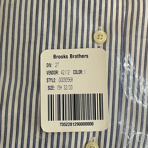 Brooks Brothers Regent Non Iron Cotton Blue Stripe Dress Shirt  new - Picture 5 of 7